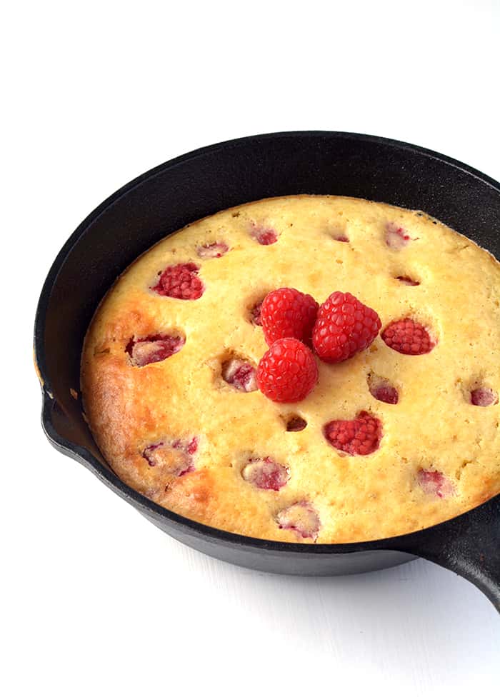 Easy Raspberry Skillet Pancake - Sweetest Menu