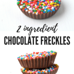 Homemade chocolate freckles