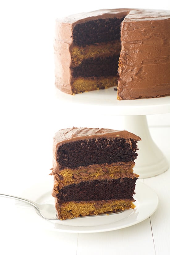 Chocolate Chip Recipes - Double Chocolate Cookie Layer Cake| Homemade Recipes //homemaderecipes.com/holiday-event/national-chocolate-chip-day