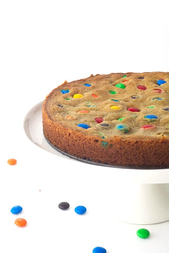 Oreo Stuffed M&M Cookie Cake