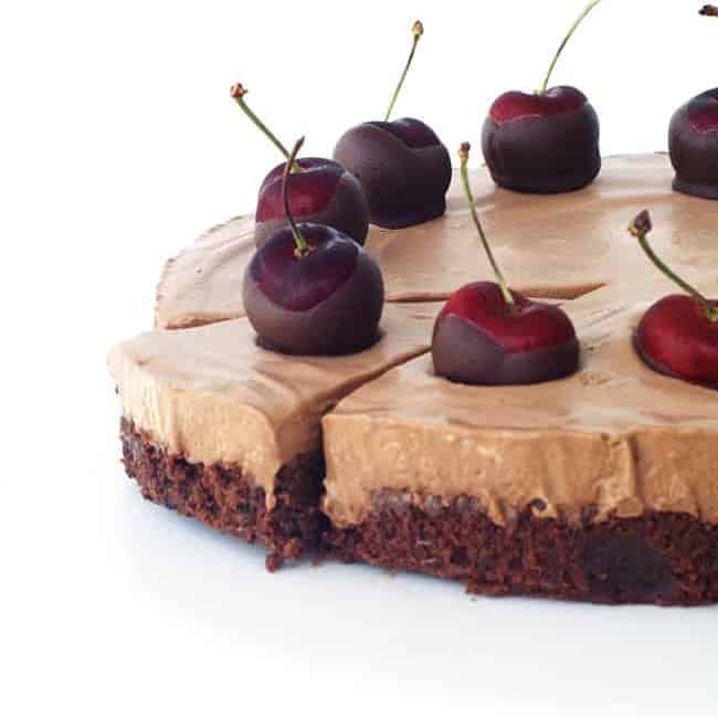Chocolate Cherry Mousse Pie