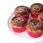 Funfetti Cupcakes with Chocolate Frosting