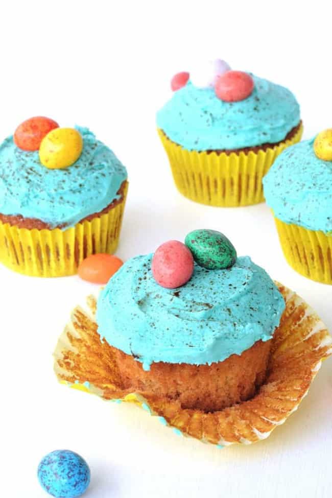 Speckled Egg Cupcakes