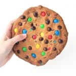 One Giant M&M Cookie | via sweetestmenu.com