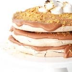 Smores Meringue Layer Cake