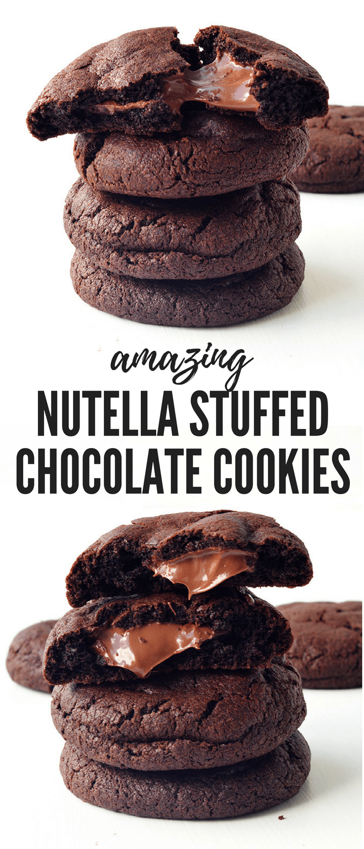 Nutella Stuffed Chocolate Cookies