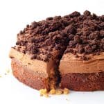 Peanut Butter Chocolate Poke Cake