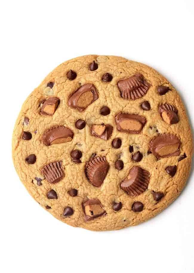 Giant Peanut Butter Chocolate Chip Cookie