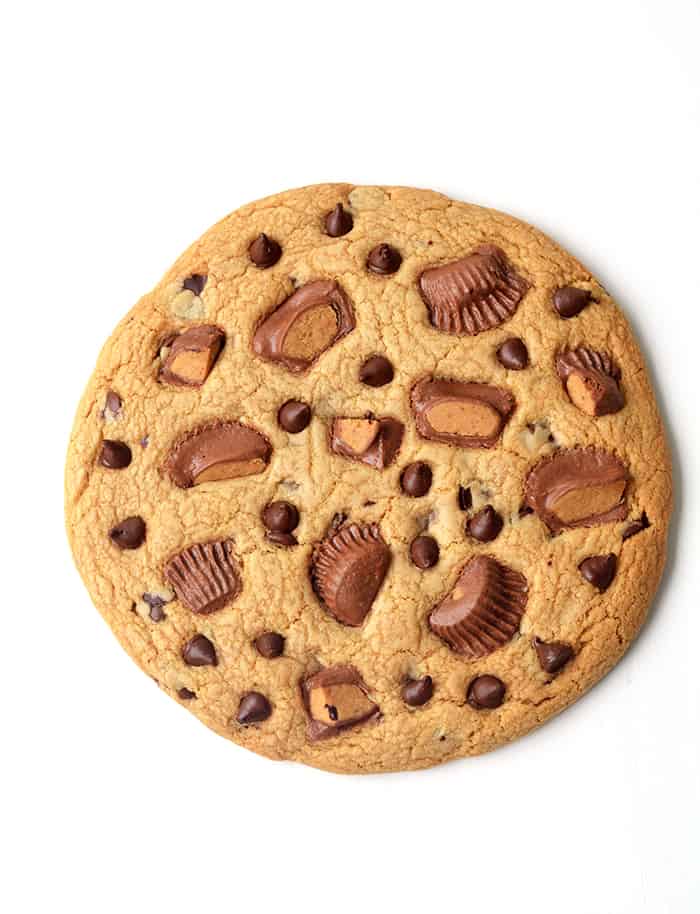 Giant Peanut Butter Chocolate Chip Cookie