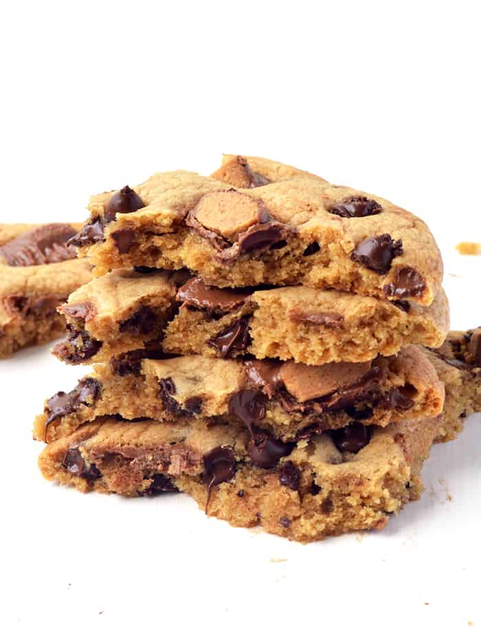 Giant Peanut Butter Chocolate Chip Cookie