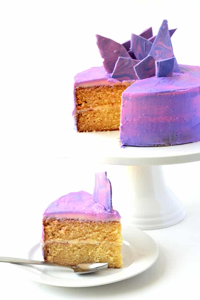 Purple Marble Vanilla Layer Cake