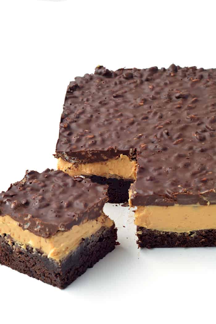Peanut Butter Chocolate Brownie Crunch Bars