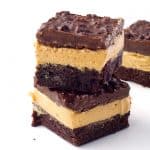 Peanut Butter Chocolate Brownie Crunch Bars | via sweetestmenu.com