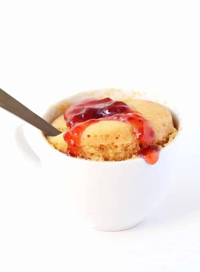 Peanut Butter and Jelly Mug Cake