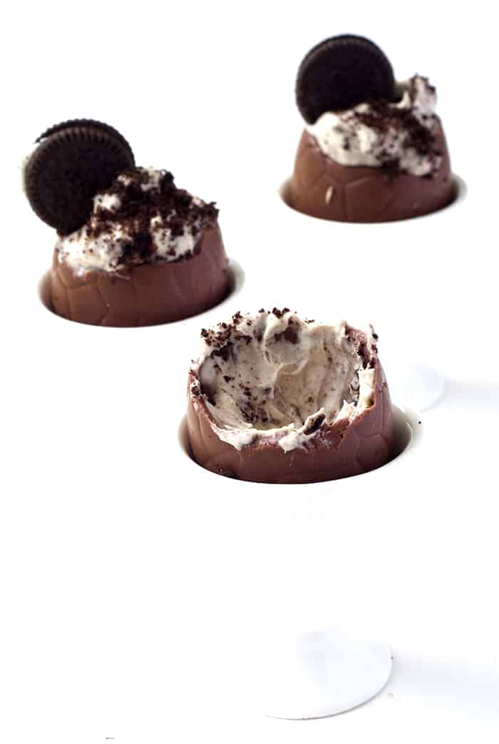 Oreo Cookies and Cream Filled Easter Eggs