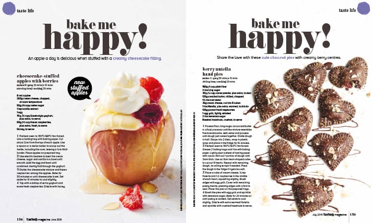 Recipes by Jessica Holmes featured in Taste magazine.