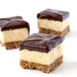 Chocolate Peanut Butter Cheesecake Bites | via sweetestmenu.com