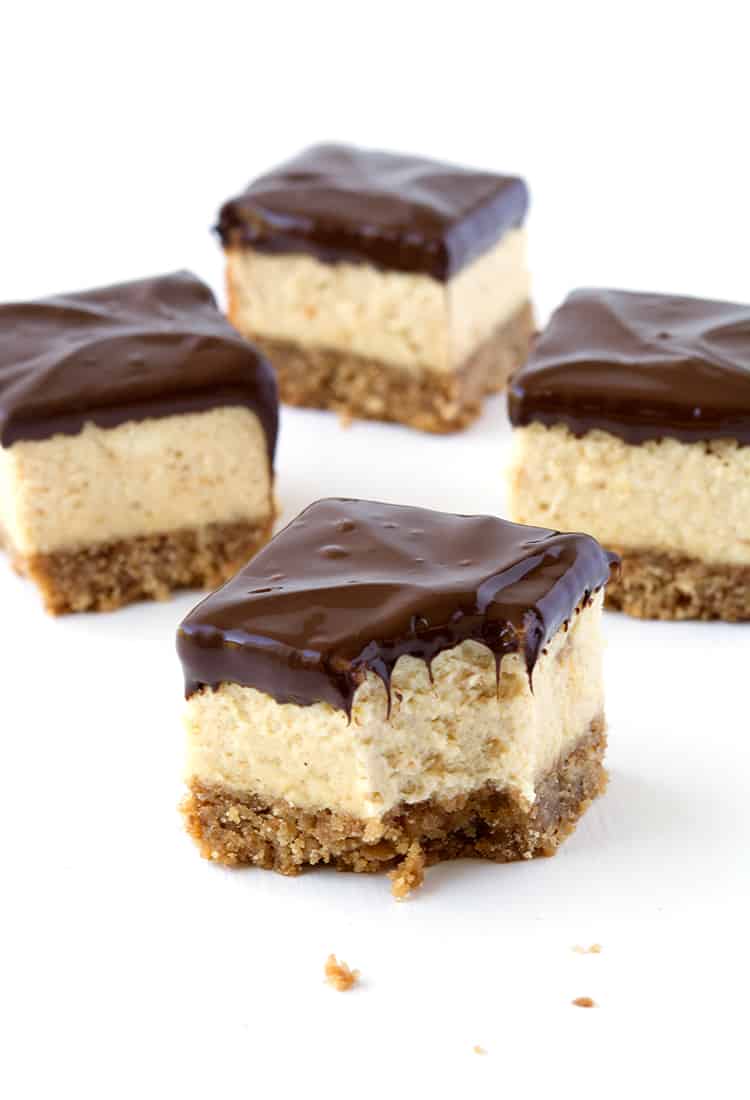 Peanut Butter Cheesecake Bites | via sweetestmenu.com