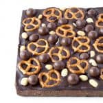 Sweet and Salty Chocolate Slice | via sweetestmenu.com