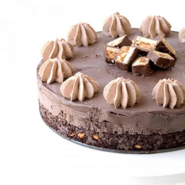 Snickers Chocolate Ice Cream Cake