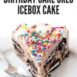 Birthday cake oreo icebox cake