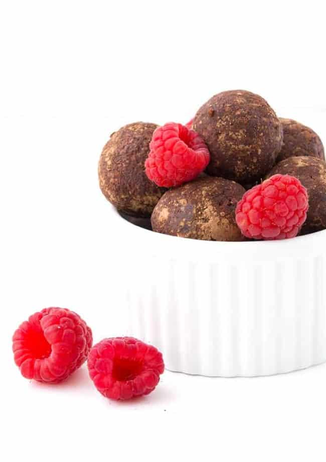 Chocolate Raspberry Bliss Balls Sweetest Menu