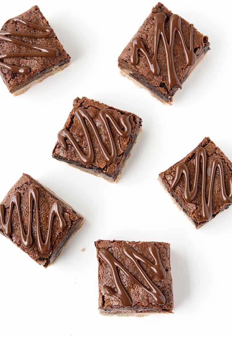 Gingerbread Chocolate Brownies with a chocolate drizzle