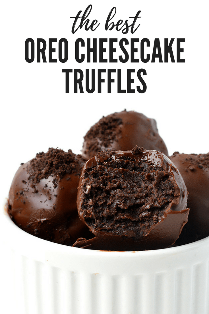 The BEST 3 Ingredient Oreo Cheesecake Truffles! You'll never believe how easy these chocolate truffles are to make and everyone always loves them! Recipe from sweetestmenu.com #truffles #oreos #chocolate #dessert