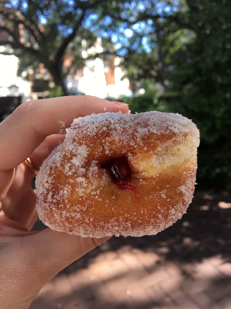 Jelly filled sugar donut