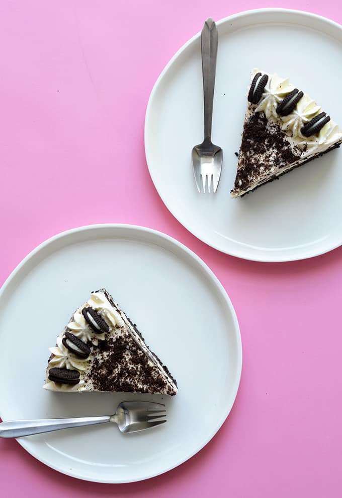 Top view of Oreo Cheesecake Slices