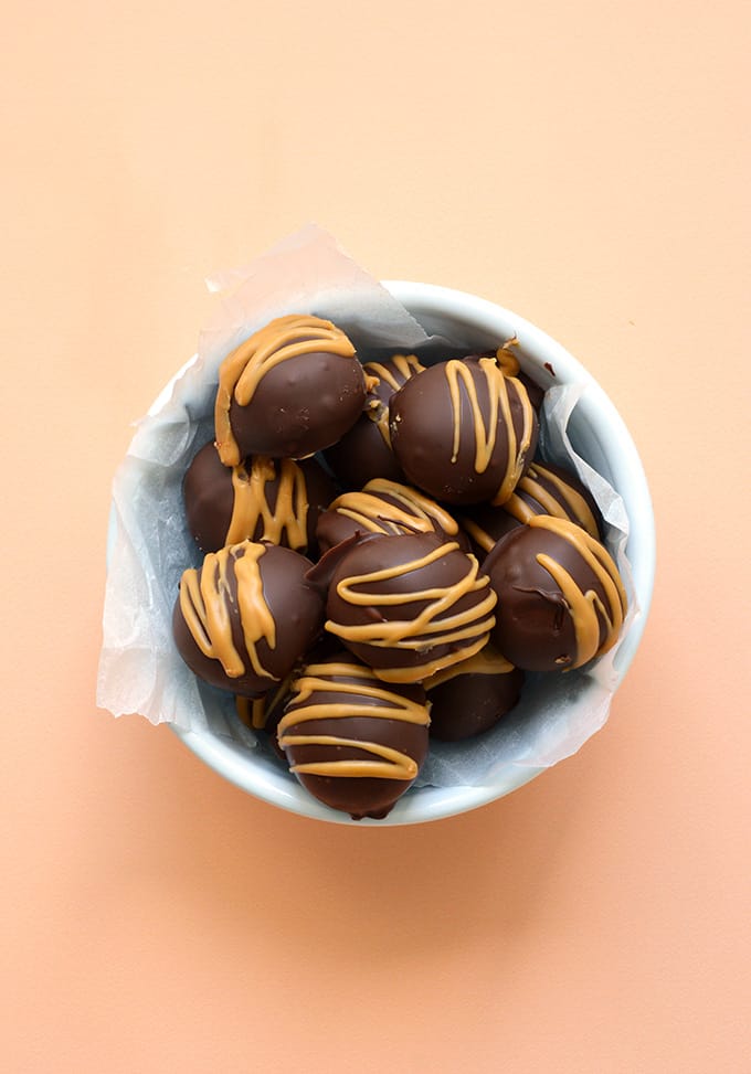 A small bowl of Peanut Butter Truffles