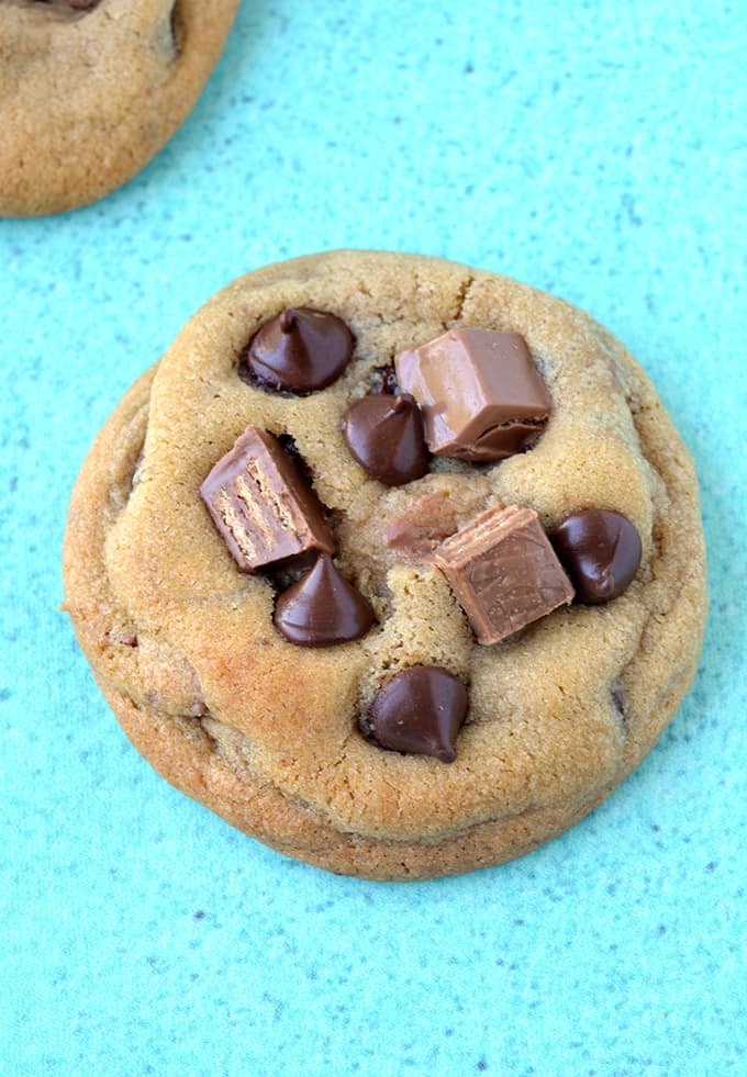 Close up of a Kit Kat Chocolate Chip Cookie