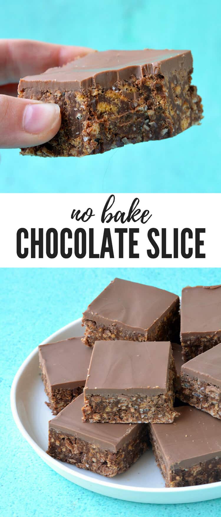 The BEST No Bake Chocolate Slice I've ever had. Made with sweetened condensed milk, cookies and coconut and topped with milk chocolate, it's SO easy to make! Recipe from sweetestmenu.com #chocolate #slice #nobake #dessert