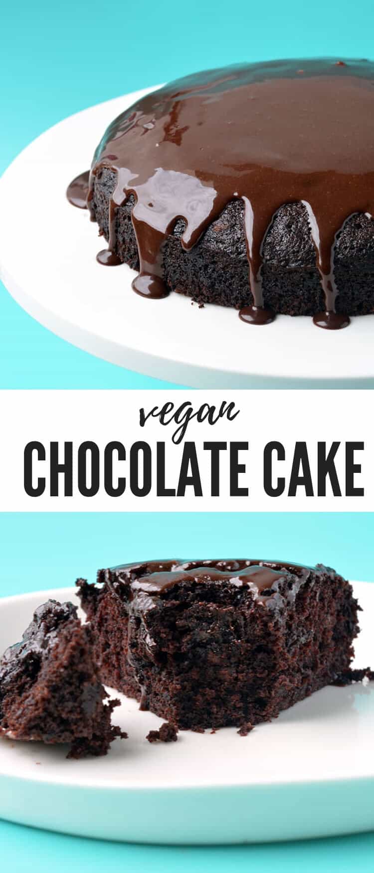 This is seriously the BEST Eggless Chocolate Cake! Vegan friendly, it's made without butter, milk or eggs but it tastes amazing! Recipe from sweetestmenu.com #chocolate #cake #dessert #vegan #eggfree