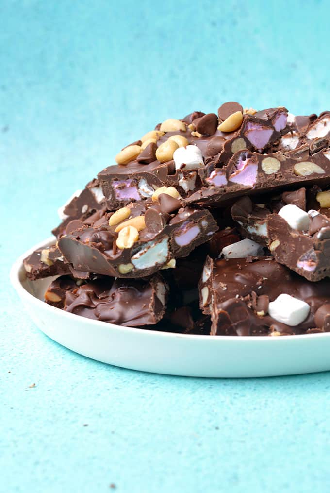 Close up of Nutella Rocky Road