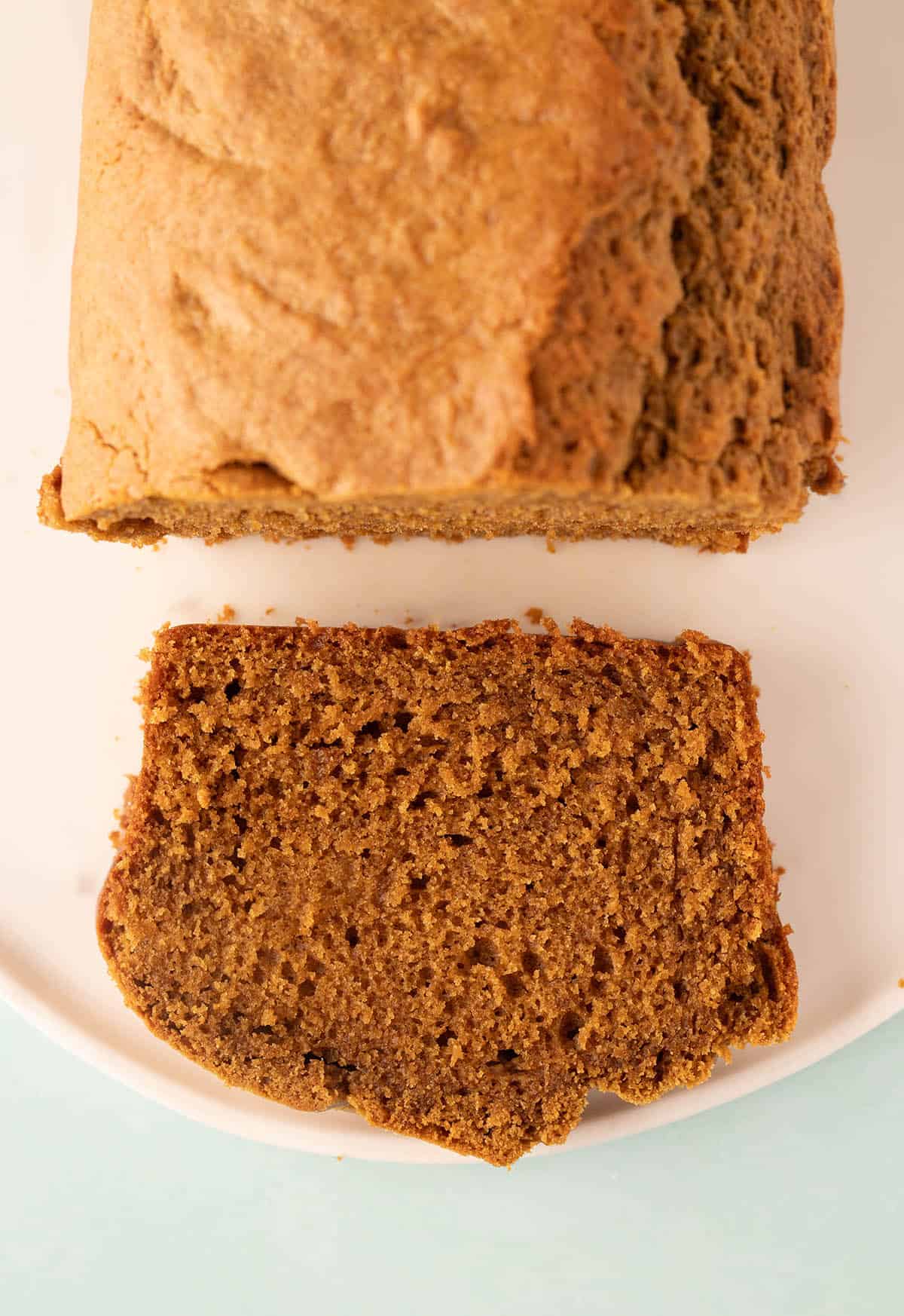 A beautiful slice of homemade Gingerbread Cake. 