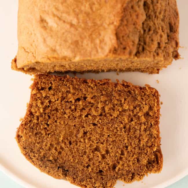 Top view of a Gingerbread Loaf cake.