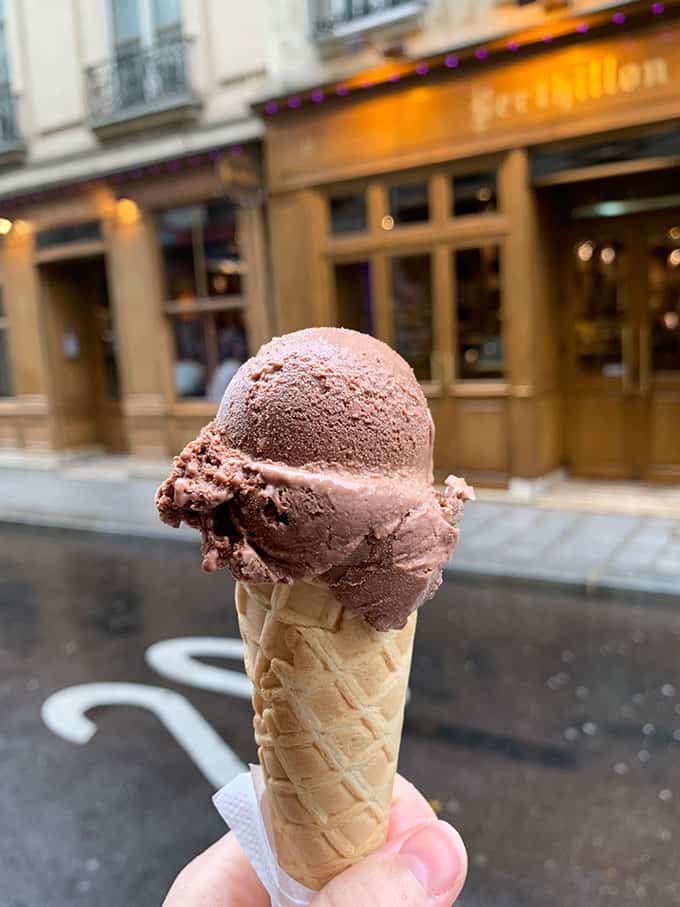 A chocolate ice cream from Berthillion