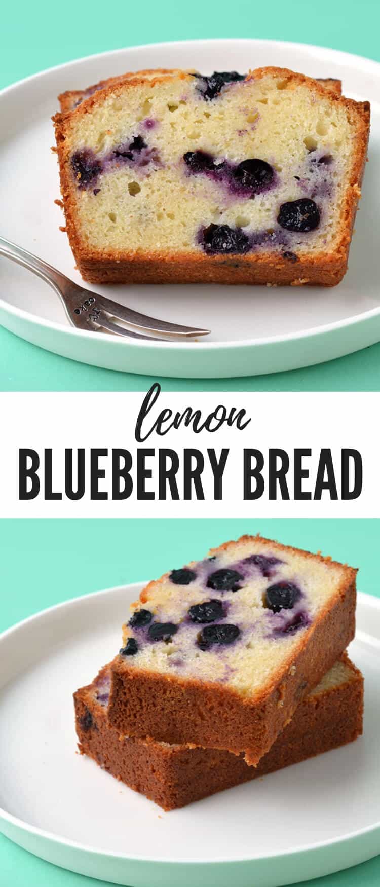 Homemade Blueberry Bread perfect for breakfast or morning tea. This moist olive oil loaf cake is packed with fresh blueberries and a squeeze of lemon. Find the easy recipe on sweetestmenu.com #blueberry #bread #lemon #oliveoilcake