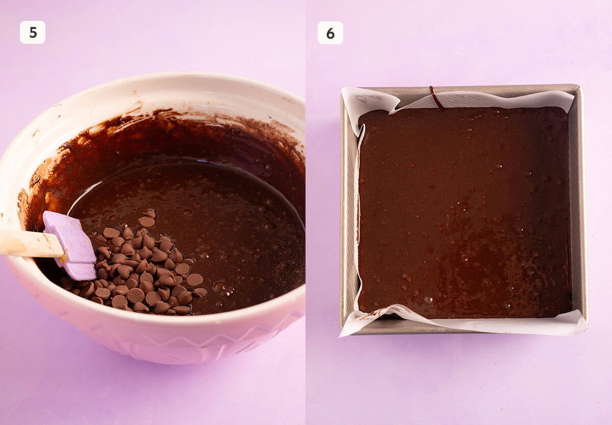 Brownie batter ready for the oven.