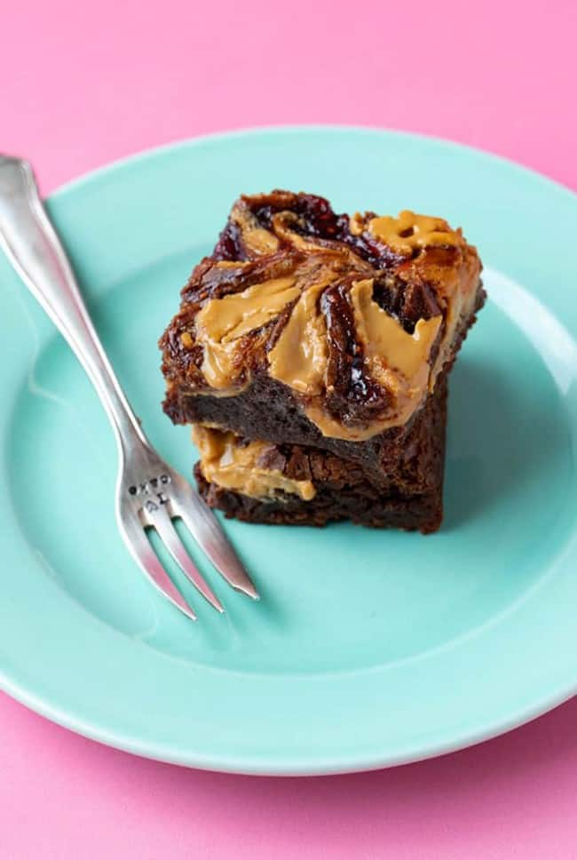 The BEST Peanut Butter Brownies Sweetest Menu
