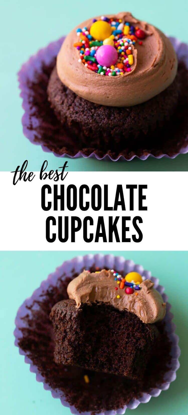 The Best Double Chocolate Cupcakes - Sweetest Menu