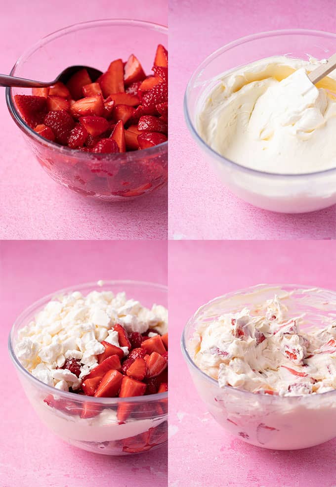 Step by step photos on how to make Eton Mess