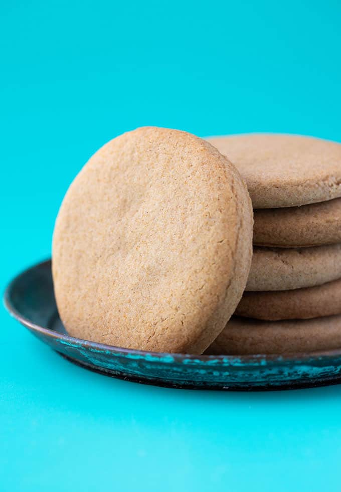 Homemade Honey Cookies on a blue background