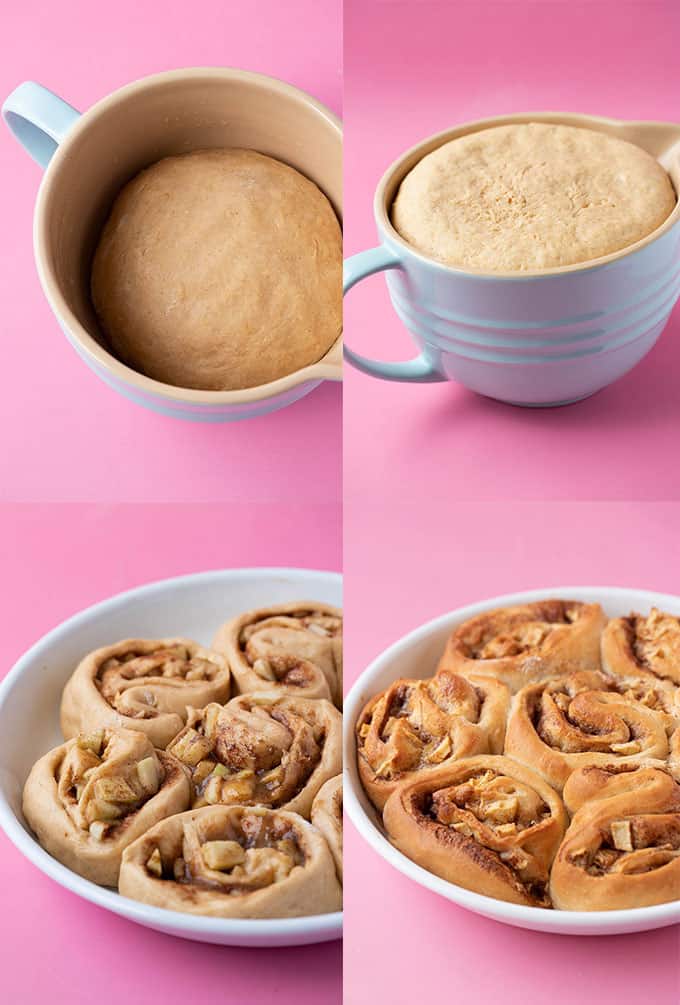A step-by-step guide on how to make Caramel Apple Cinnamon Rolls