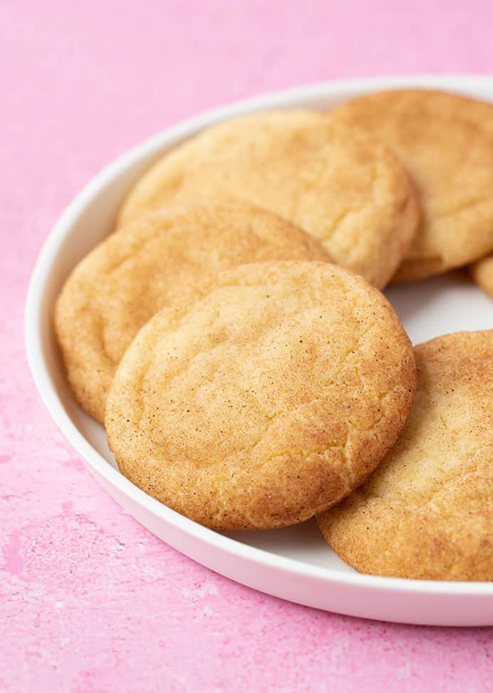 A plate of homemade Snickerdoodle Cookies