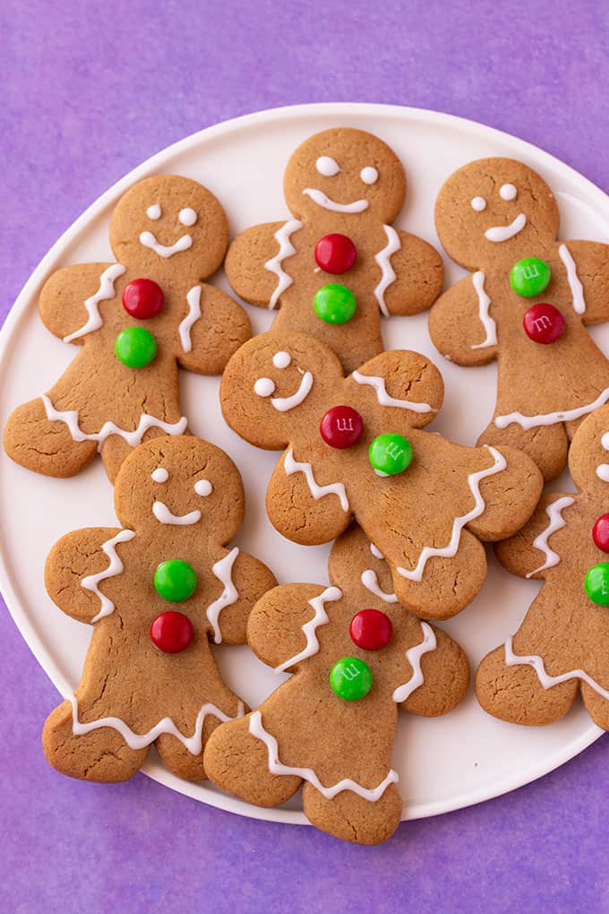 A plate of homemade Gingerbread Cookies 