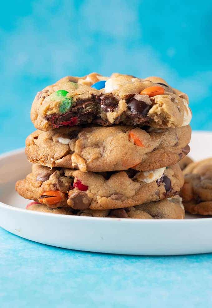 Best M&M Cookies - Easy Recipe - Soft & Chewy - Sweetly Cakes
