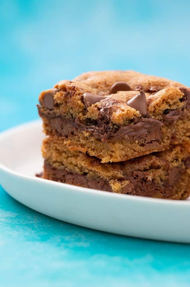 Best Ever Nutella Stuffed Cookie Bars Sweetest Menu