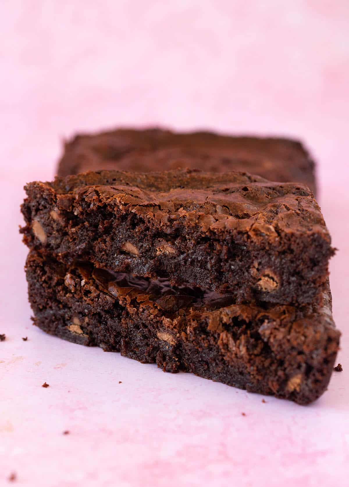 A fudgy homemade chocolate brownie